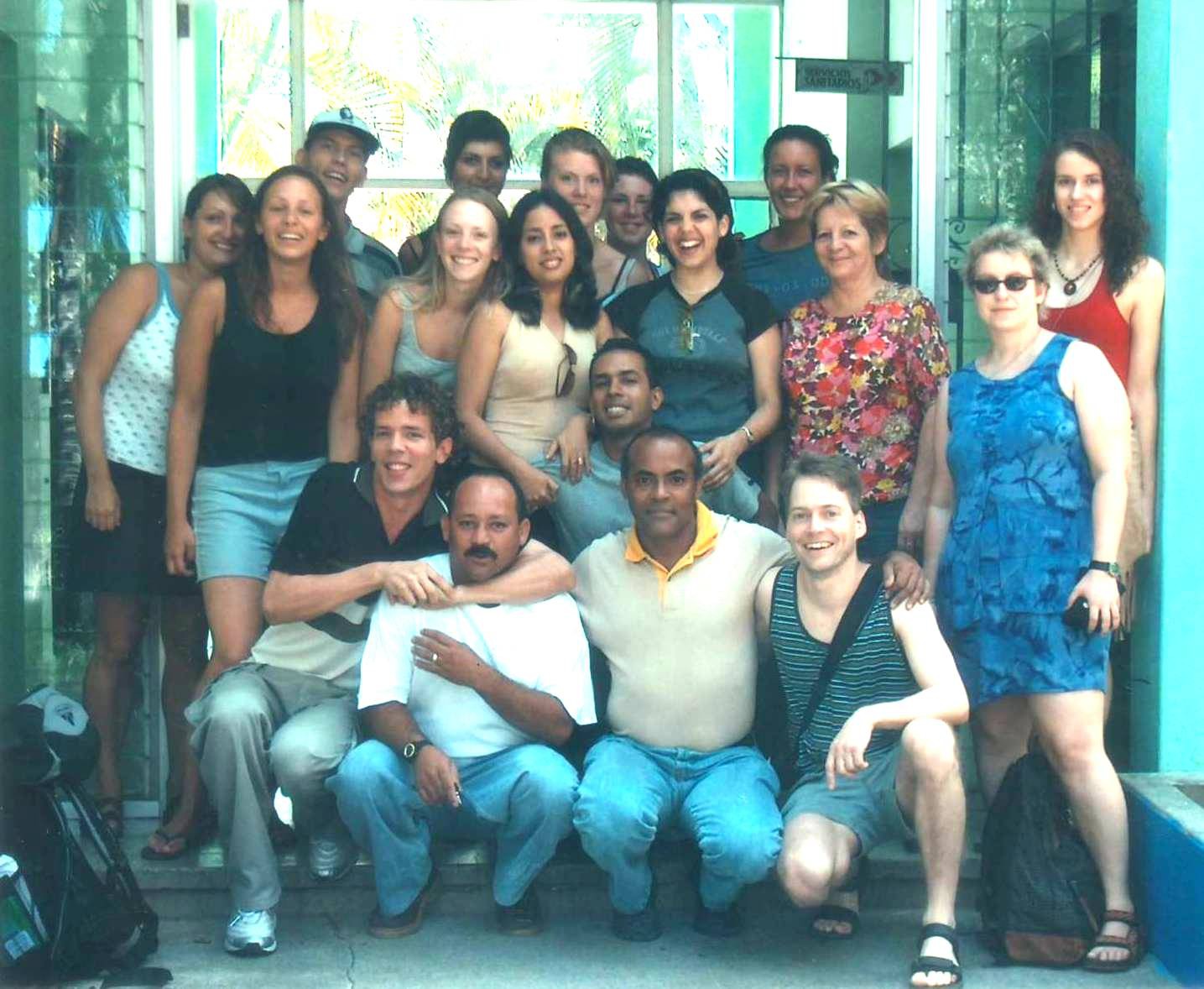 El colectivo de trabajo con un grupo de estudiantes de ELE